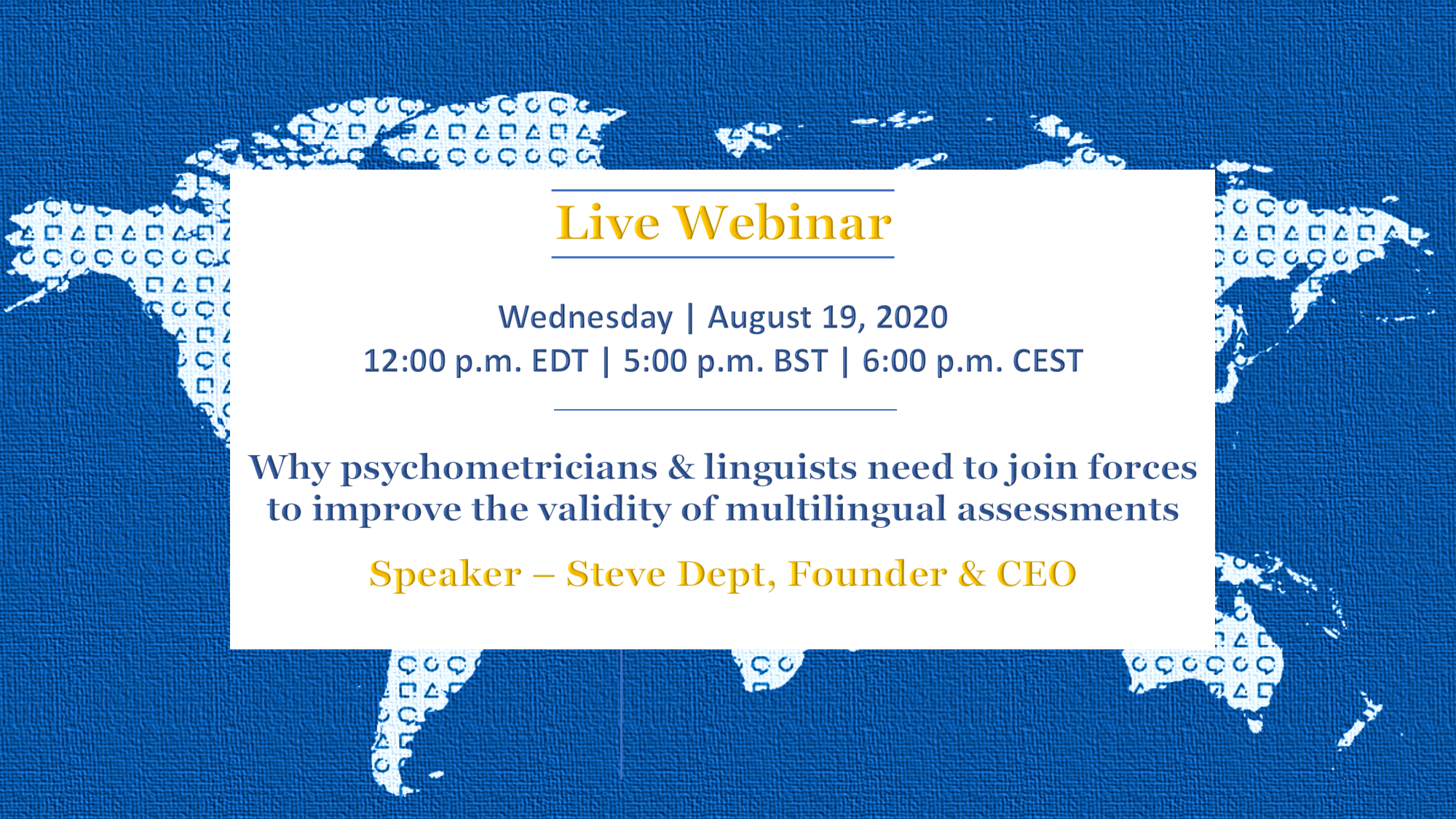 Webinar | Why psychometricians & linguists need to join forces to improve the validity of multilingual assessments
