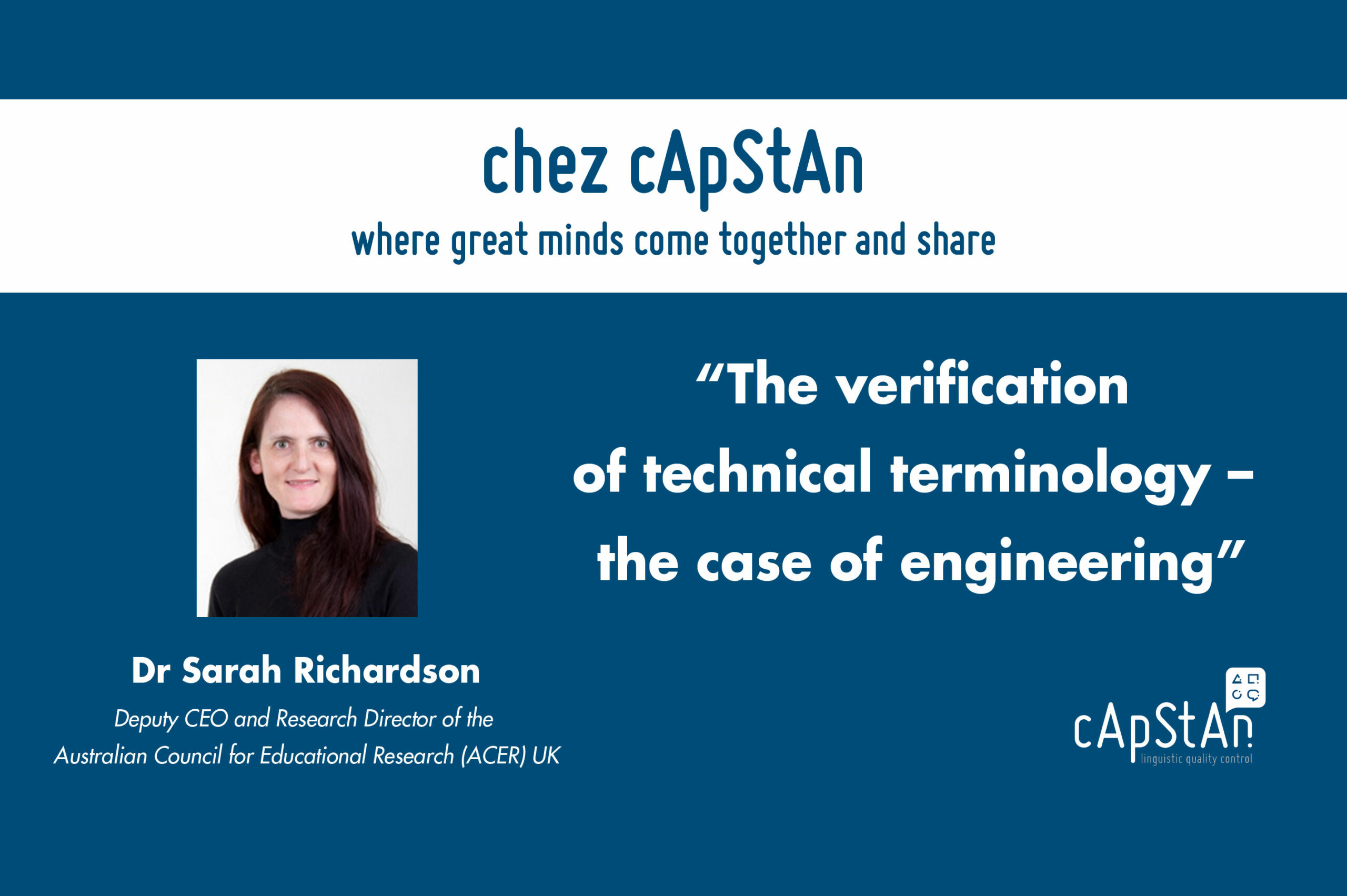Dr. Sarah Richardson, The verification of technical terminology - the case of engineering