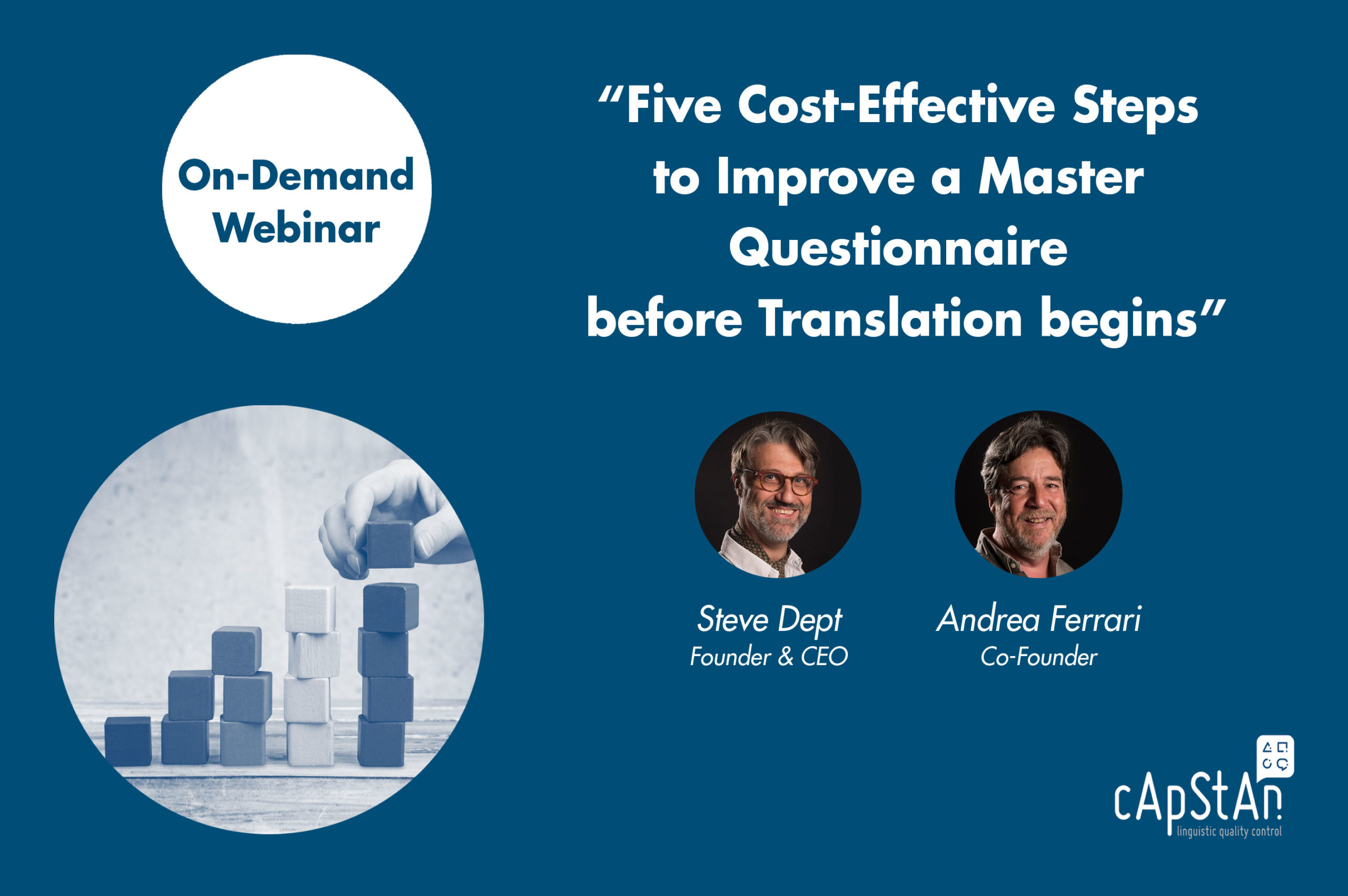 On-Demand Webinar | Five Cost-Effective Steps to Improve a Master Questionnaire before Translation begins