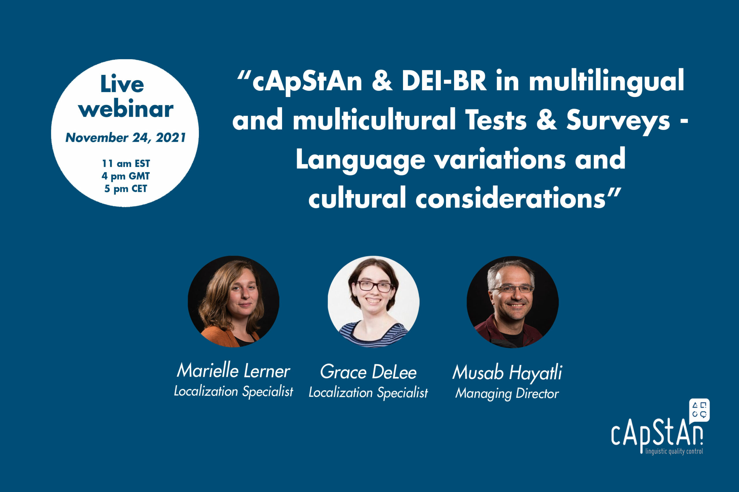 cApStAn & DEI-BR in multilingual and multicultural Tests & Surveys