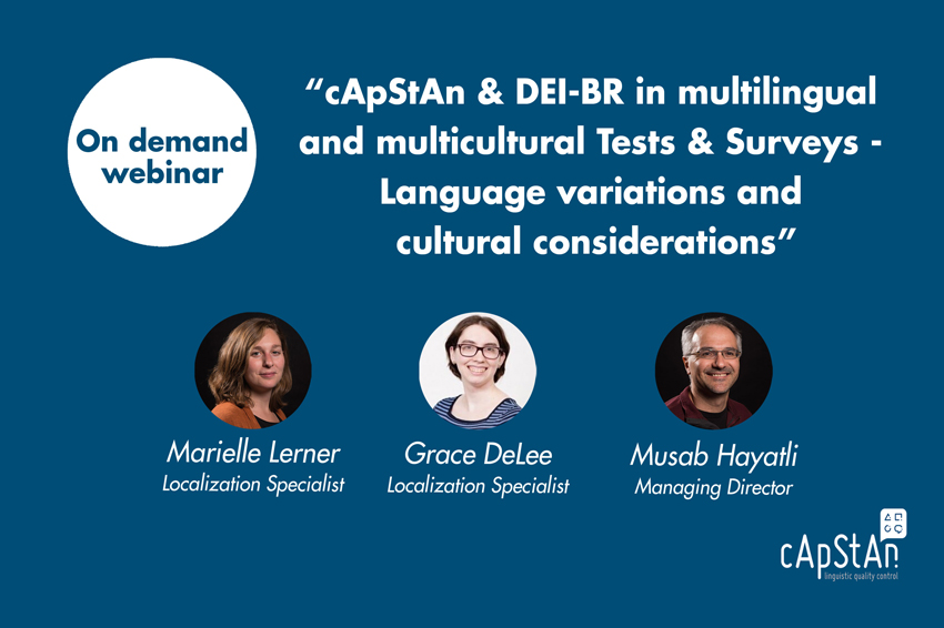Why you should include DEI-BR filters in your multilingual tests, assessments and surveys — and how cApStAn can support you
