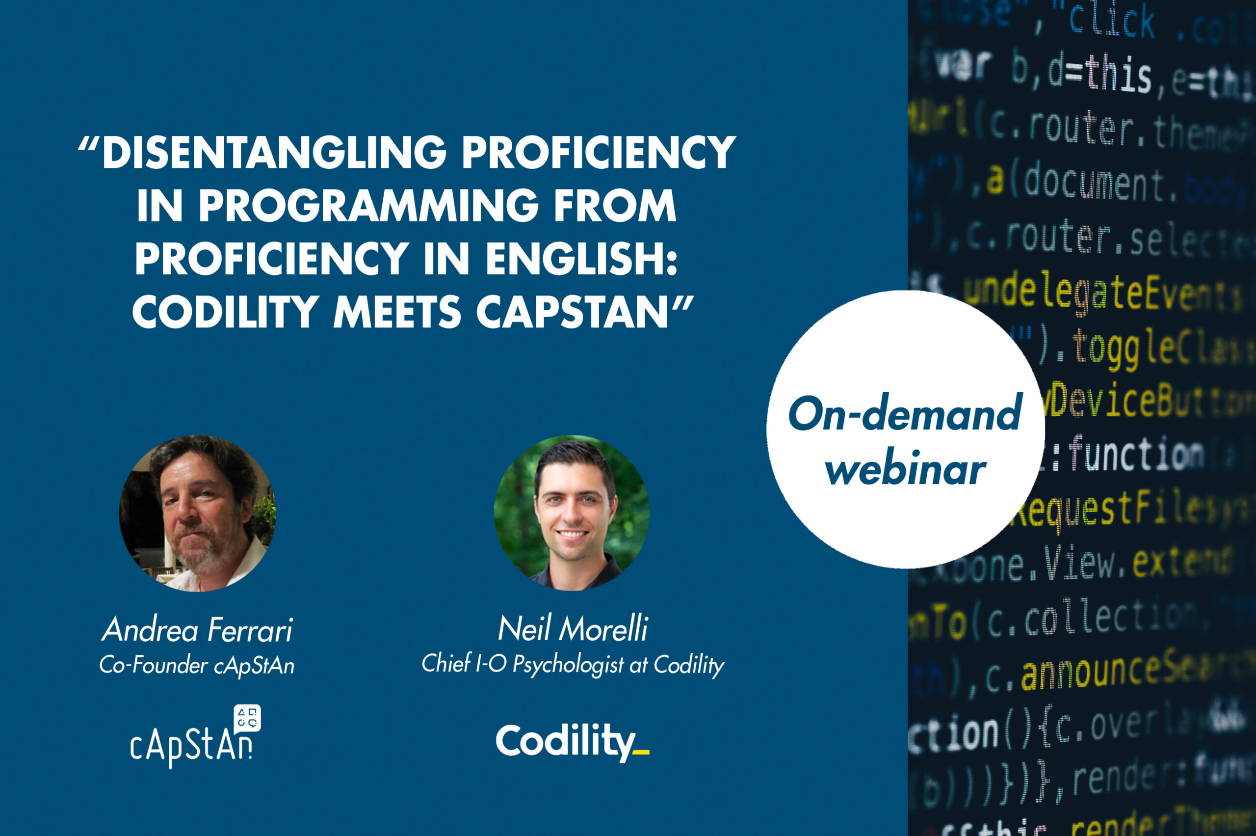 On-Demand Webinar | Disentangling Proficiency in Programming from Proficiency in English: Codility meets cApStAn