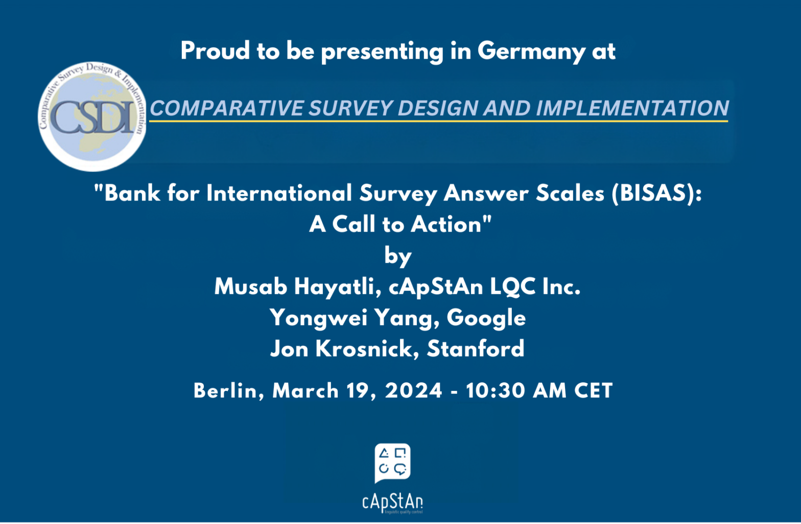 The CSDI (Comparative Survey Design and Implementation) Workshop at the SHARE BERLIN Institute GmbH in Berlin, Germany