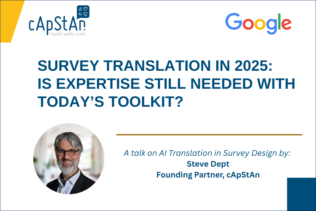 Survey Translation in 2025: is expertise still needed with today’s toolkit?